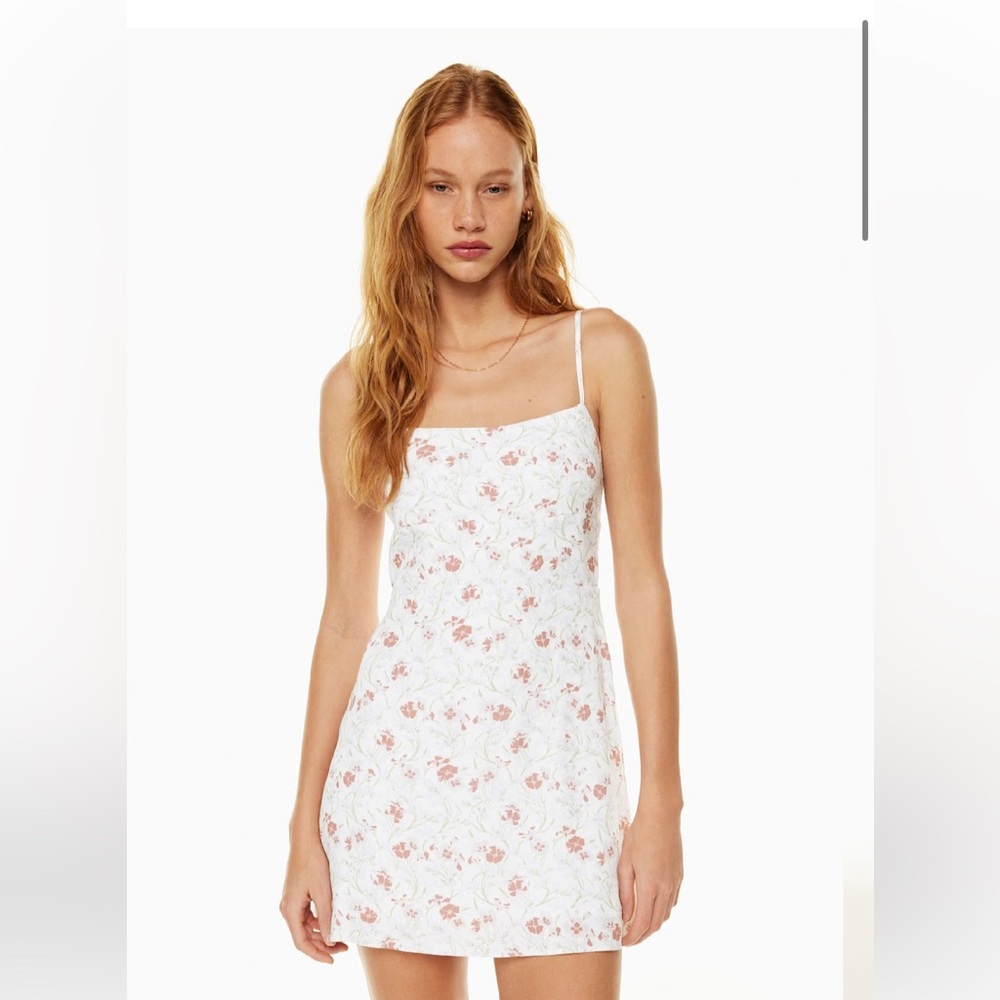 Sunday Best White and Pink Floral Dress Size Small